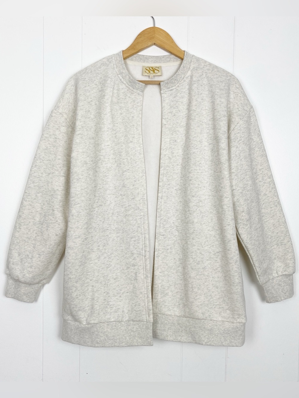 SSYS The Label Sweatshirt Cardigan Women's Size XS/Small Fleece Line Open Front - Picture 4 of 9